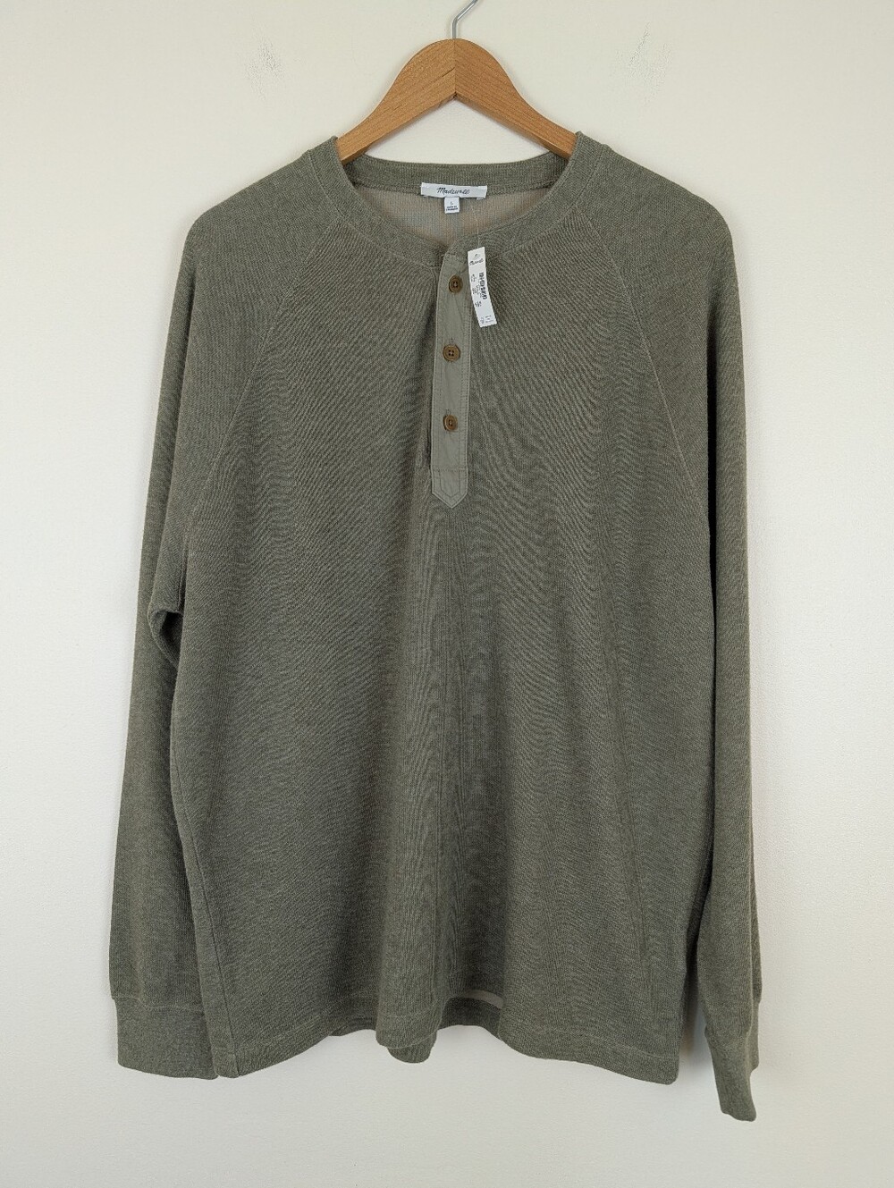 Madewell French Rib Knit Long-Sleeve Henley Tee - NWT